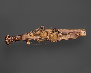 Double-Barreled Wheellock Pistol Made for Emperor Charles V, ca. 1540–45, Peter Peck