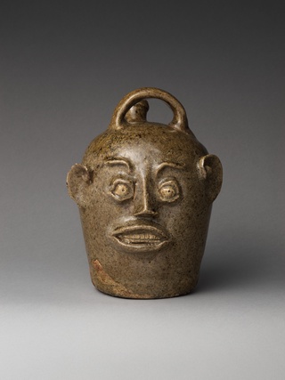 Face jug, ca. 1850–80, Unrecorded Edgefield District potter, American