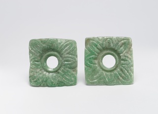 Pair of Earflare Frontals, 3rd–6th century, Maya