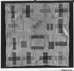 Embroidered darning sampler