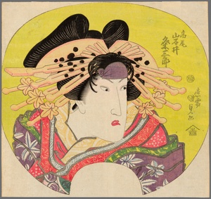 Iwai Kumesaburo II as the Courtesan Takao in Banzei Okuni Kabuki