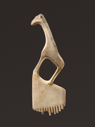 Comb with a giraffe, ca. 3900–3500 B.C., Predynastic, Late Naqada l–Naqada II, Egypt