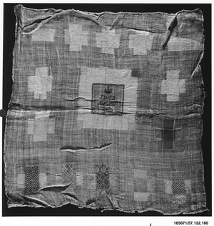 Embroidered darning sampler