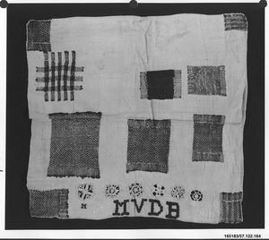 Embroidered darning sampler