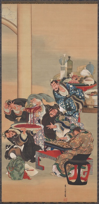 Operating on Guan Yu's Arm 関羽割臂図, c. 1800-after 1857, Katsushika Oi 葛飾応為, Japanese, Chinese