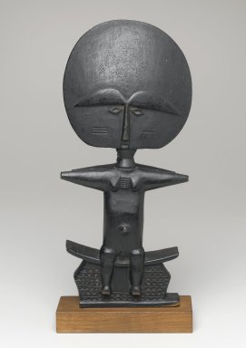 Pair of Akuaba Figures Seated on a Stool