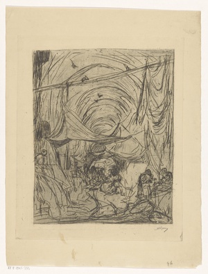 Kooplieden in een bazaar in Constantinopel