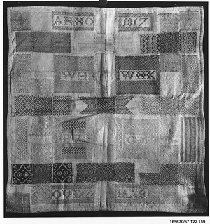 Embroidered darning sampler