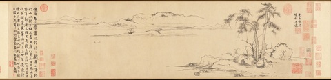 Twin Pines, Level Distance, ca. 1310, Zhao Mengfu, Chinese