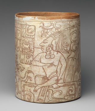 Vessel with Seated Lord, 7th–8th century, Maya 
