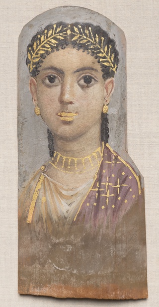 Funerary Portrait of a Young Girl, c. AD 25–37, Egypt, Roman Empire, late Tiberian