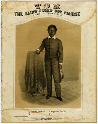 Tom, The Blind Negro Boy Pianist, Only 10 Years Old, 1860, Horace Waters, American