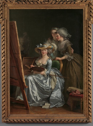 Self-Portrait with Two Pupils, Marie Gabrielle Capet (1761–1818) and Marie Marguerite Carraux de Ros