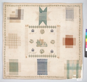 Embroidered darning sampler