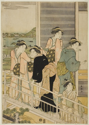 Women on a Balcony of a Yoshiwara Teahouse