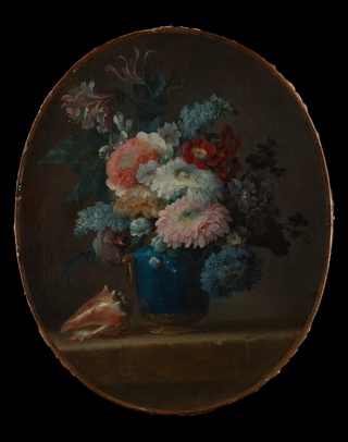Vase of Flowers and Conch Shell, 1780, Anne Vallayer-Coster, French