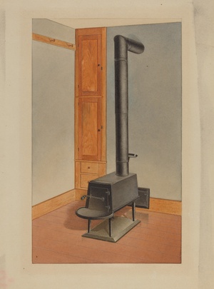 Shaker Stove/Built-in Closet